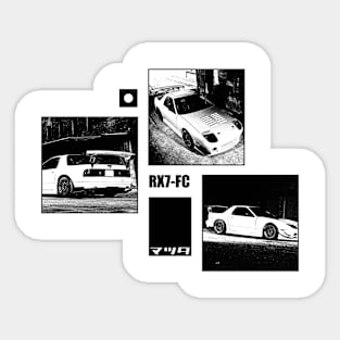 MAZDA RX-7 FC Black 'N White Archive Sticker